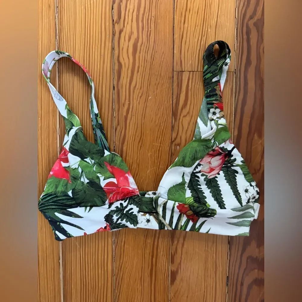 Vitamin A Botanical Print Bikini Top